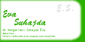 eva suhajda business card